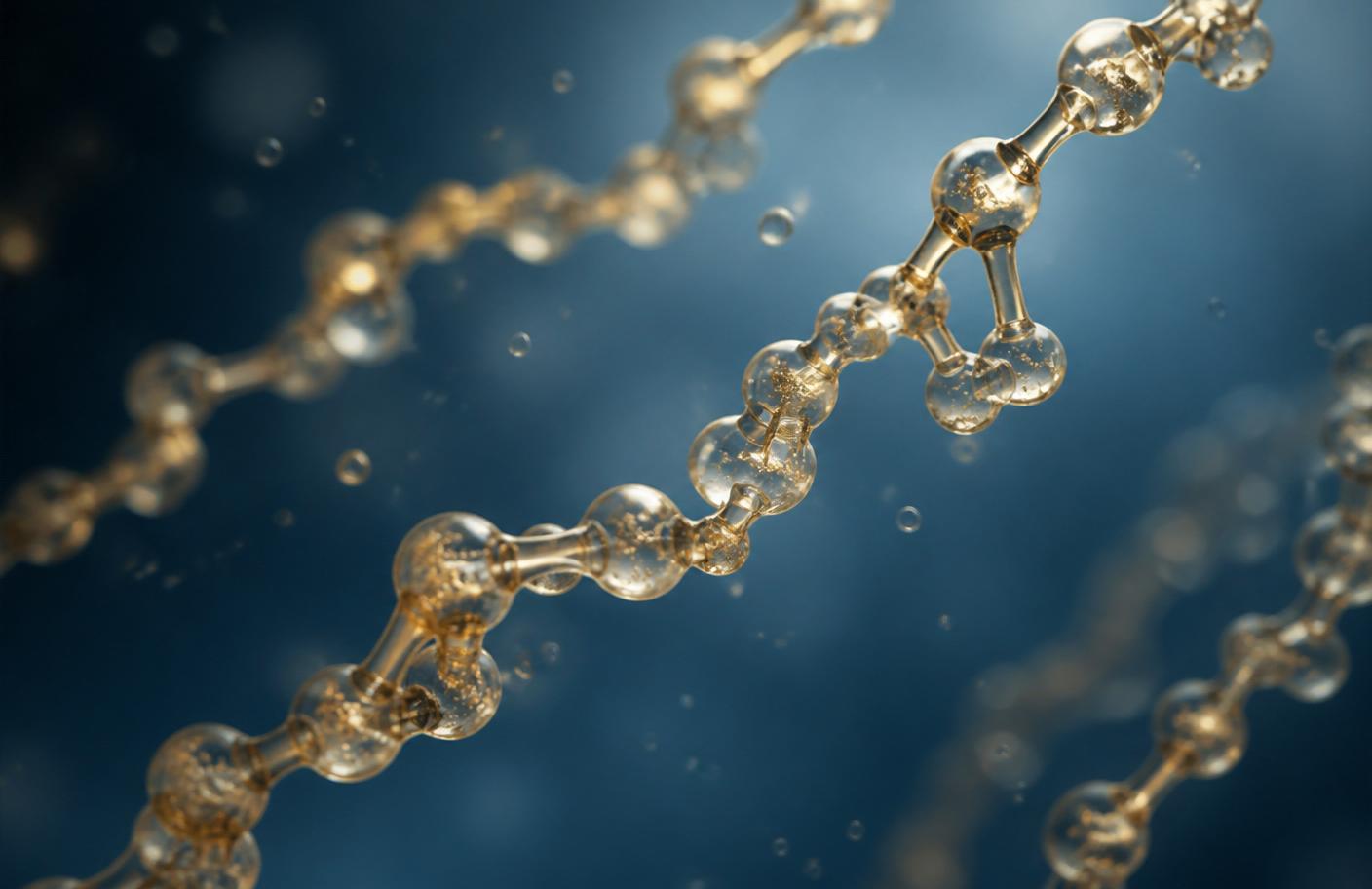 Illustration of peptide molecular chains